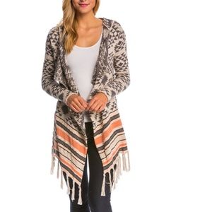 Rip Curl Tribal Boho Hooded Knit Cardigan